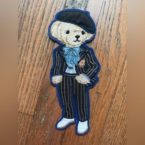 Bear Patch with Blue and Black Suit